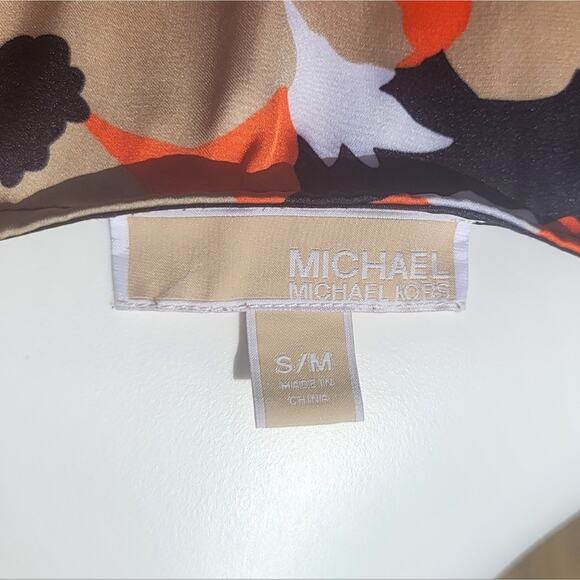 Michael Michael Kors houndstooth poppy handkerchief butterfly blouse size S/M - Picture 7 of 10